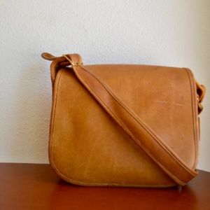 Vintage Coach NYC Saddle Bag - British Tan